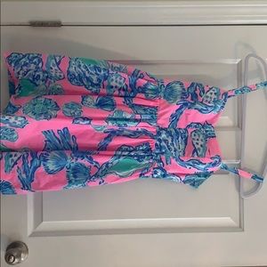 Pink and blue lily Pulitzer dress with pockets